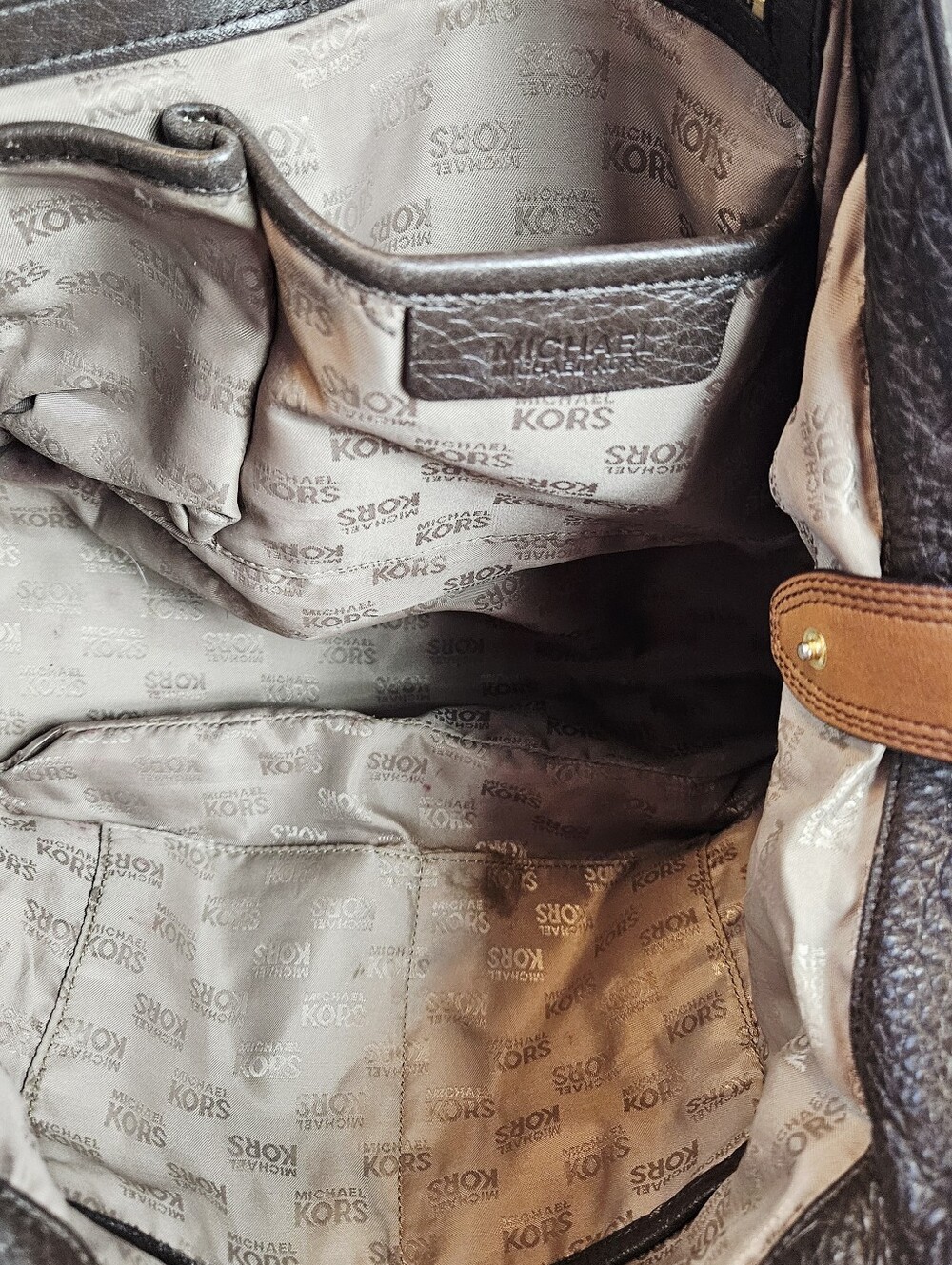 Vintage Michael Kors Two-Tone Leather Purse - Picture 9 of 11